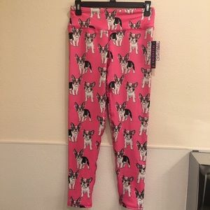 Bulldogs pure barre yoga crop workout pants